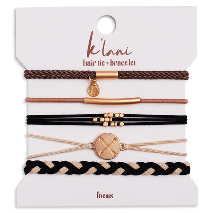 K'lani Hair Tie + Bracelet - Focus, Large