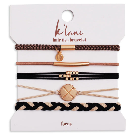 K'lani Hair Tie + Bracelet - Focus, Large