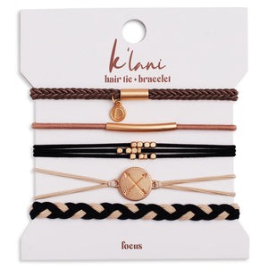 K'lani Hair Tie + Bracelet - Focus, Large