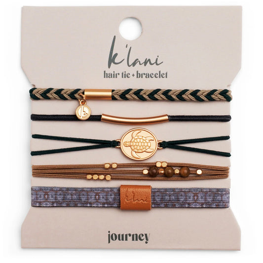 K'lani Hair Tie + Bracelet - Journey, Large