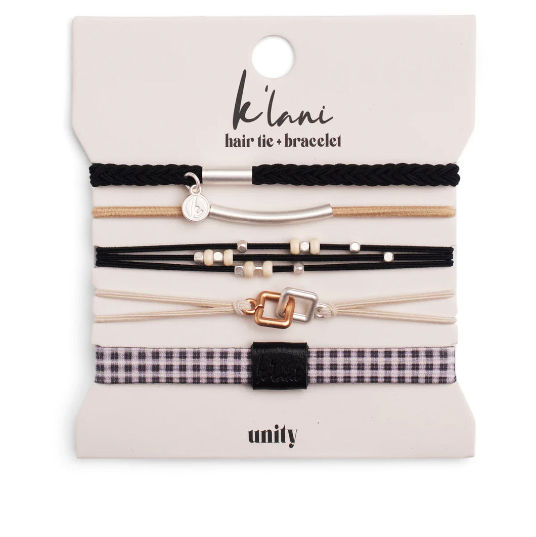 K'lani Hair Tie + Bracelet - Unity, Medium