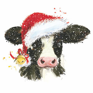 Cocktail Napkin, Christmas Cow Bell, 20pcs.