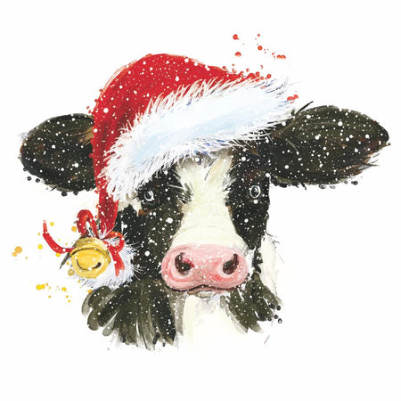 Cocktail Napkin, Christmas Cow Bell, 20pcs.