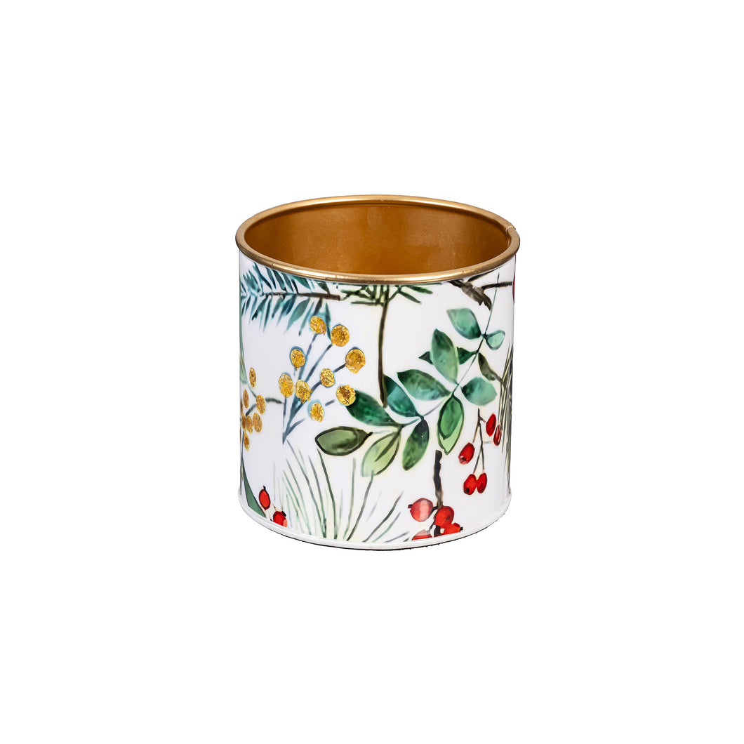 Festive Foliage Metal Planter, Small