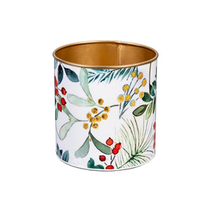 Festive Foliage Metal Planter, Medium