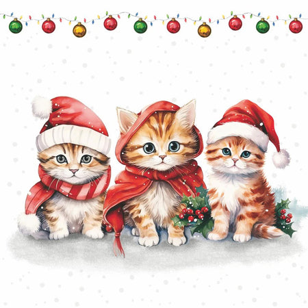 Cocktail Napkin, Funny, Cute Kittens, 20pcs.