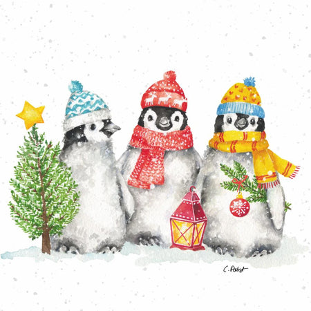 Cocktail Napkin,Scared Penguins, 20pcs.