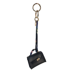 Bag Charm, Mini Birkin Purse Charm in Black