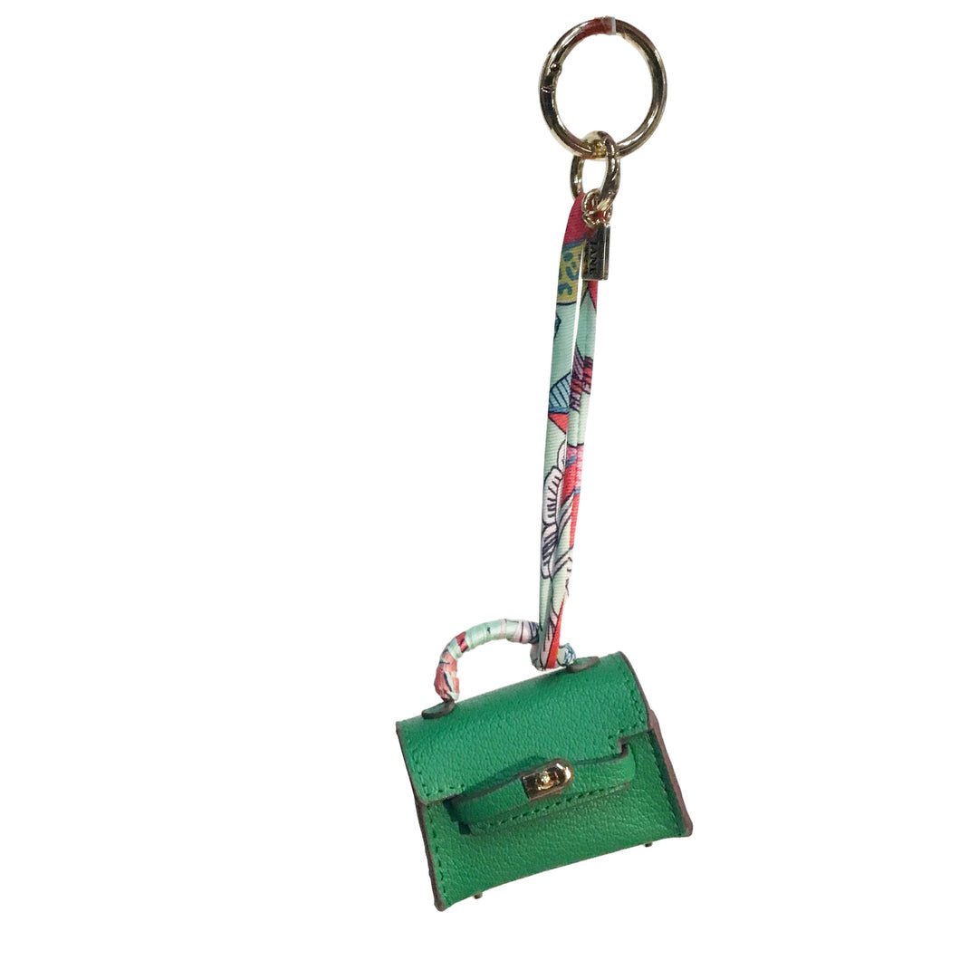 Bag Charm, Mini Birkin Purse Charm in Green