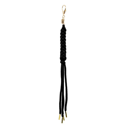 Bag Charm, Braided Cord in Black