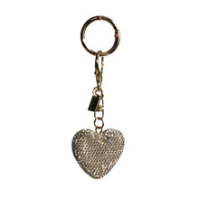 Load image into Gallery viewer, Bag Charm, Metal Sparkel Heart Charm In Silver
