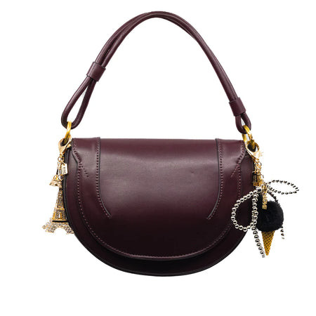 Bag Charm, Plush Ice Cream In Black