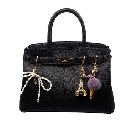 Bag Charm, Plush Ice Cream In Purple