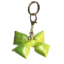 Load image into Gallery viewer, Bag Charm, Iridescent Puffy Bow in Yellow
