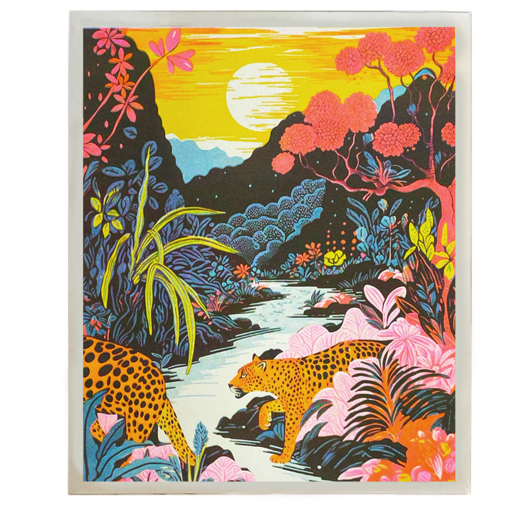 Leopards In The Jungle Riso Print