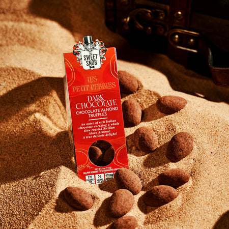 LP Pebbles Dark Choc Almond Truffles 4oz