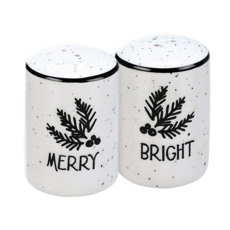 Christmas Merry & Bright Salt & Pepper Shakers