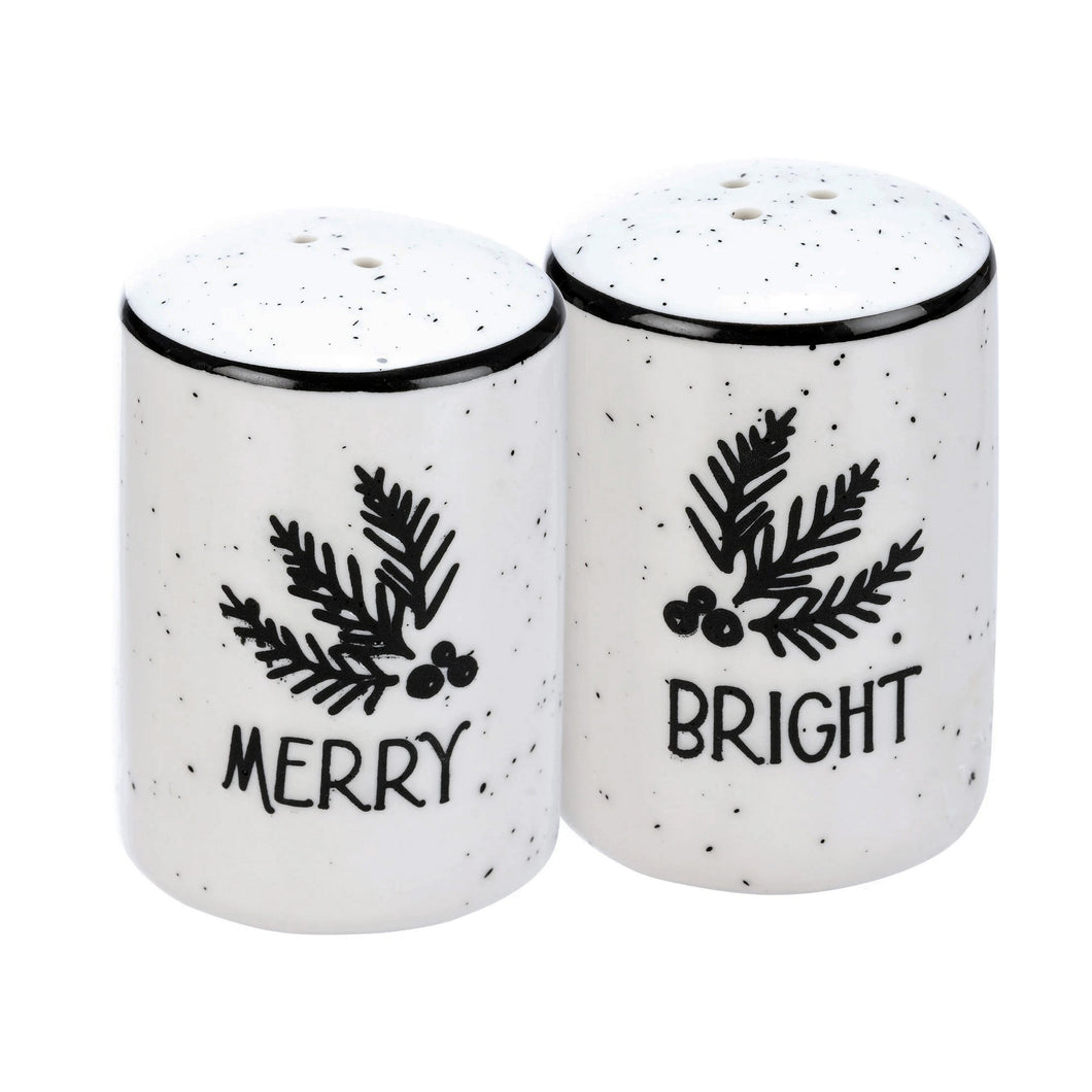 Christmas Merry & Bright Salt & Pepper Shakers