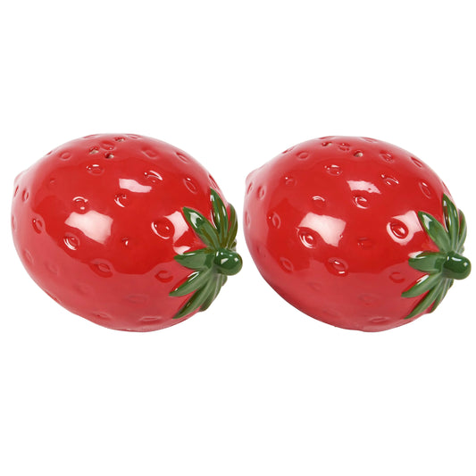 Salt & Pepper Shakers, Ceramic Strawberries