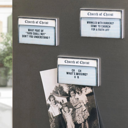 Church Signs Magnets, Set of 3
