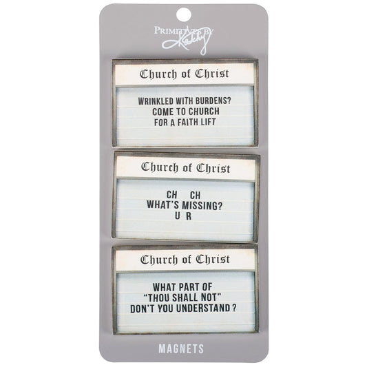 Church Signs Magnets, Set of 3