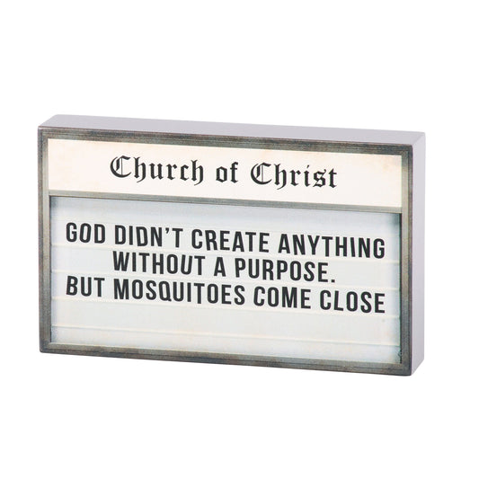 Mini Wood Block Shelf Decor, Mosquitoes Come Close