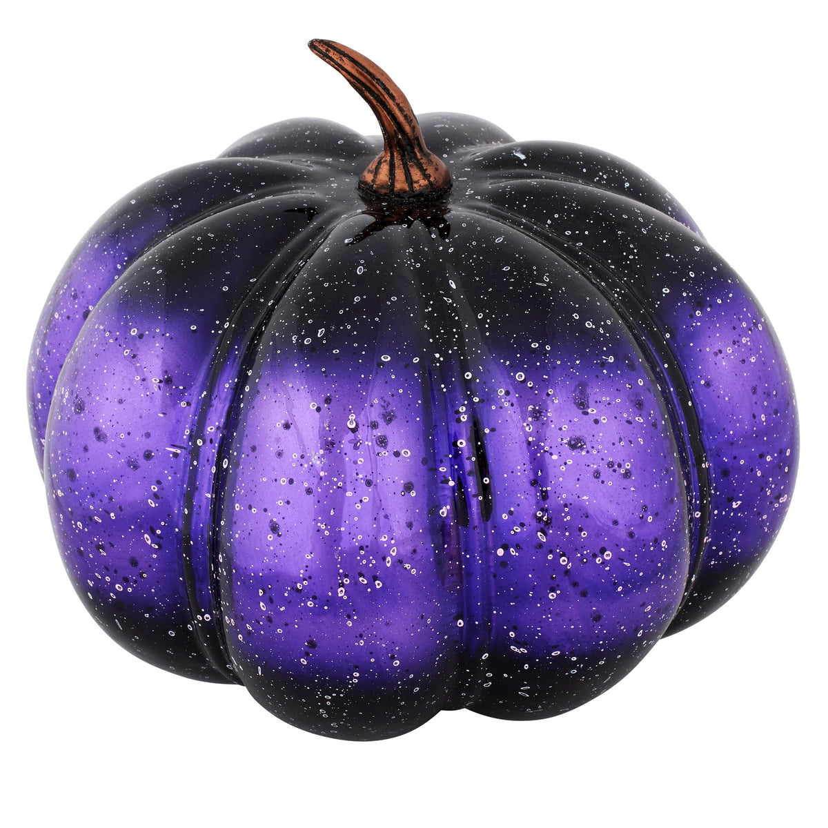 Purplel Glass Pumpkin Large