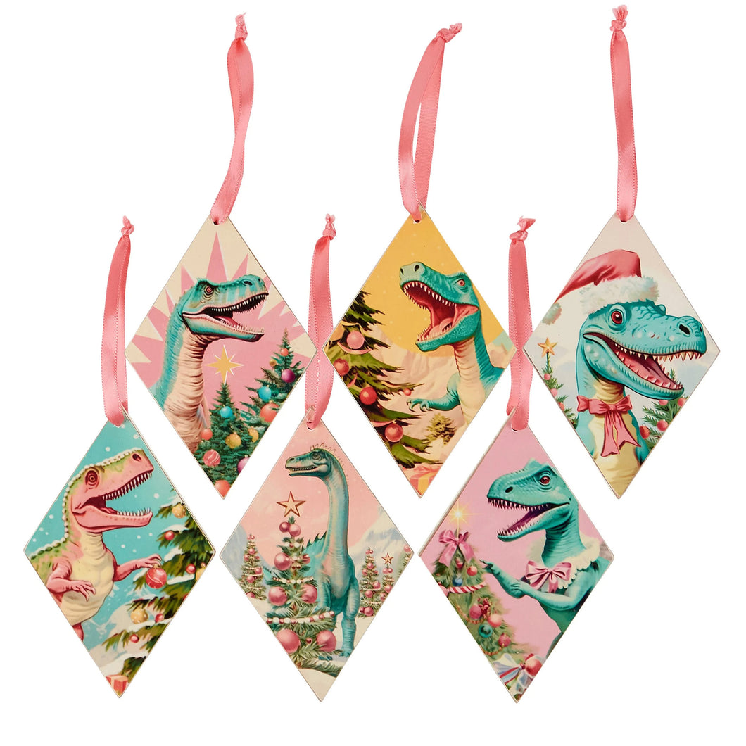 Dino Christmas Ornament , Set of 6