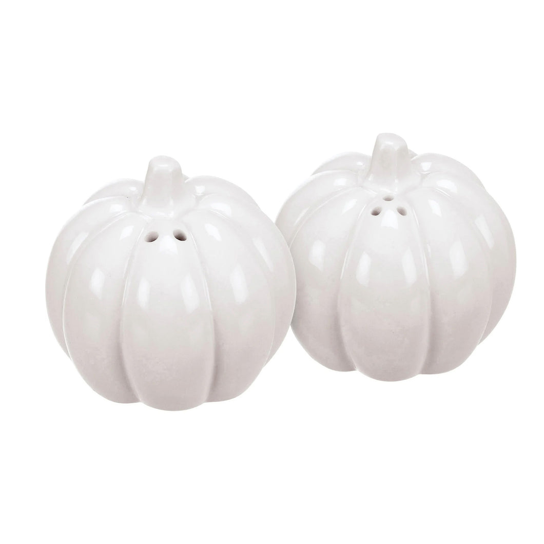 Autumn White Pumpkin Salt & Pepper Shakers