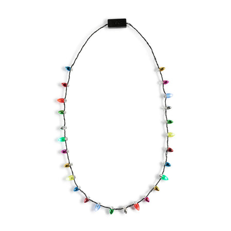 Light Up  Bulb Christmas Necklace - Lit Holiday