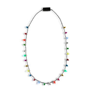 Light Up  Bulb Christmas Necklace - Lit Holiday