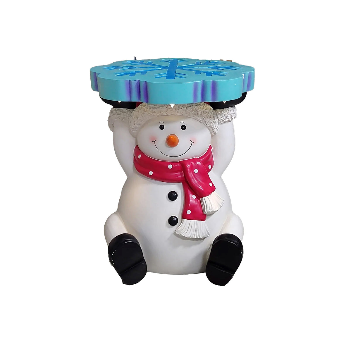 Lighted Snowman Christmas Side Table