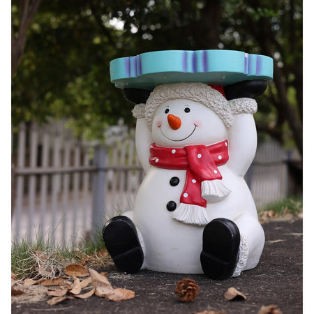 Lighted Snowman Christmas Side Table