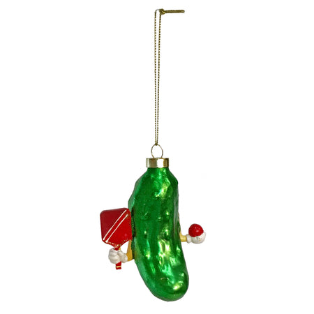 Ornament, Glass Pickleball, Ast