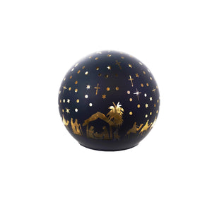 Decor, LED Glass Ball Nativity Scene, 4in