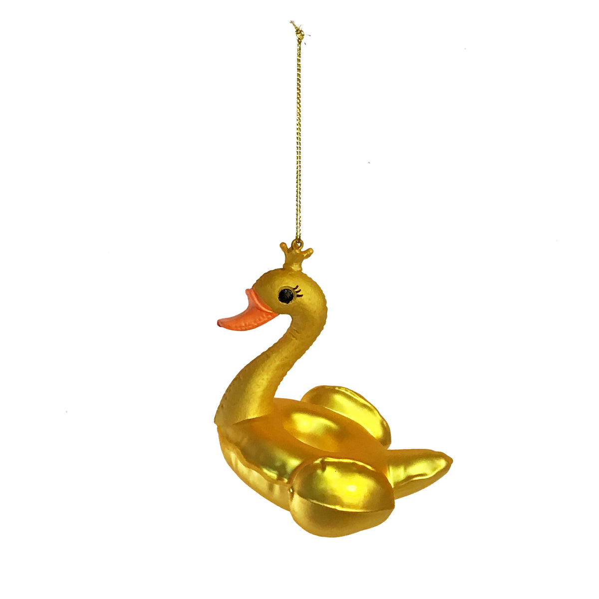Glass Pool Float W/ Glitter Ornament