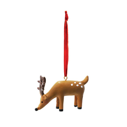 Resin Reindeer Ornament, 2 Assorted