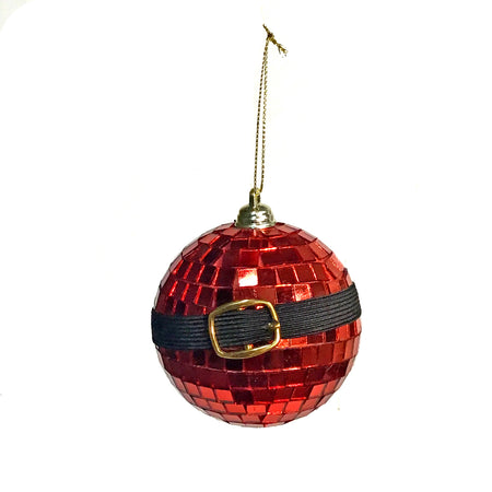 Ornament, Santa Belt Glass Moaic