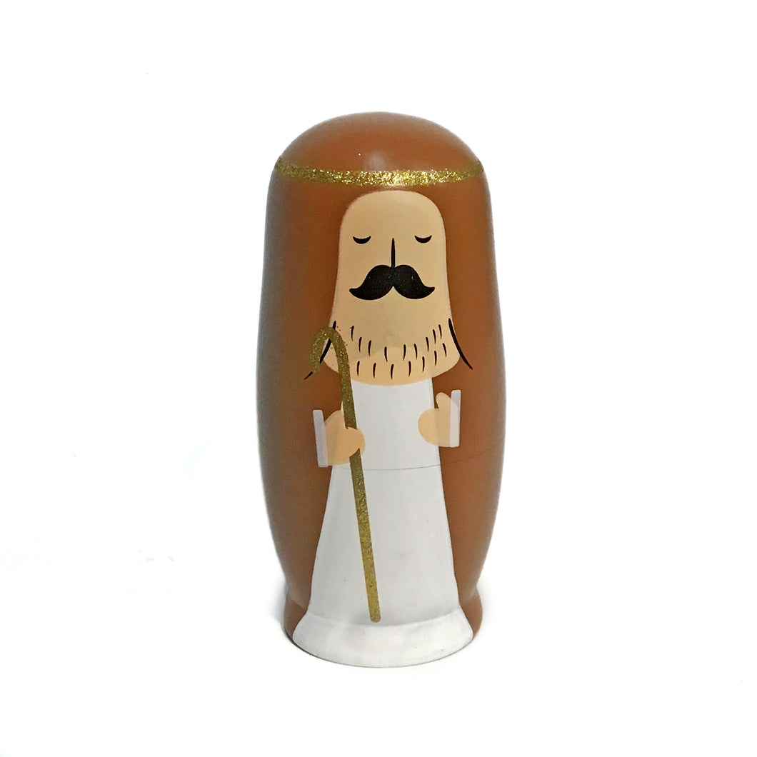 Wood Nativity Nesting Dolls, Set of 5