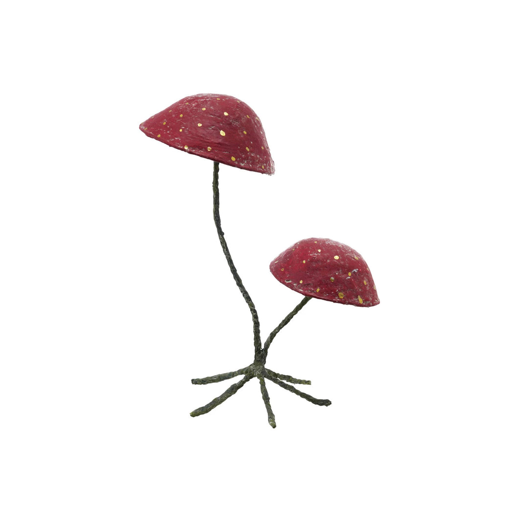 Paper Mache Footed Mushroom Stand