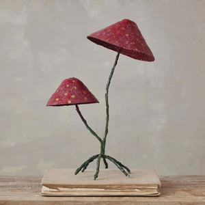 Paper Mache Footed Mushroom Stand