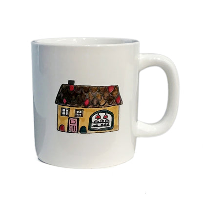 Ceramic Mug, Christmas Design, White, 16oz