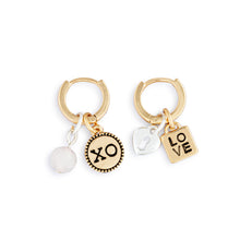 Load image into Gallery viewer, Earrings- Love Gold Charm
