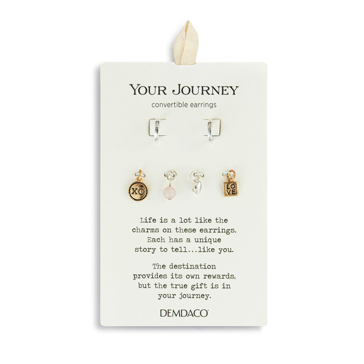 Earrings- Love Silver Charm
