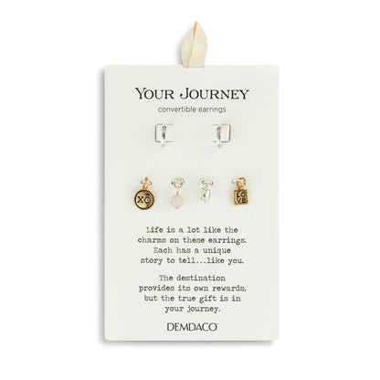 Earrings- Love Silver Charm