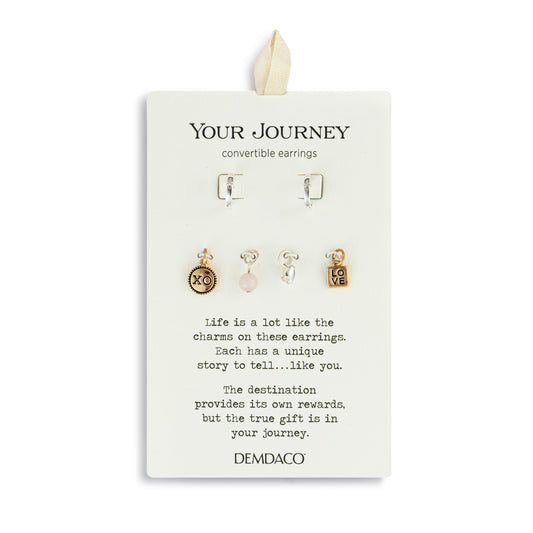 Earrings- Love Silver Charm