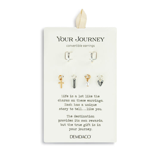 Earrings- Faith Silver Charm