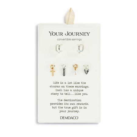 Earrings- Faith Silver Charm