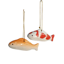Load image into Gallery viewer, Ornament, Stoneware Koi Fishl, Ast
