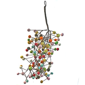 Wire & Wool Felt Pom Pom Branch